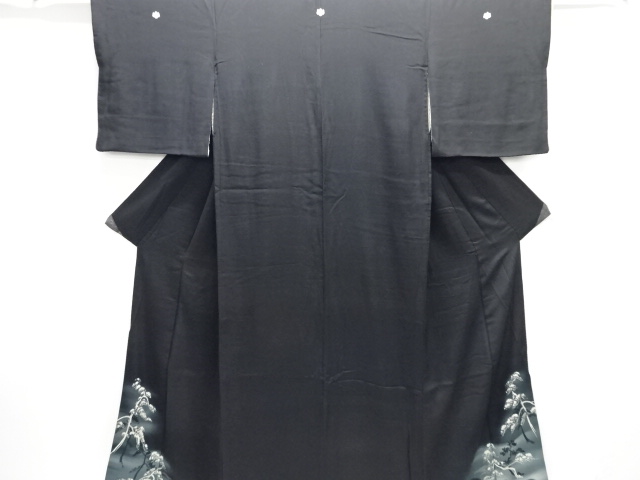 アンティーク　錦紗松模様刺繍留袖（比翼衿付き）